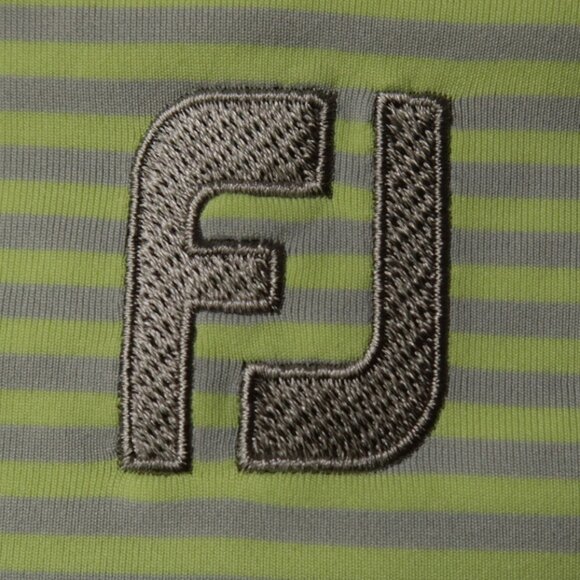 FootJoy Green-Gray Striped Poinciana Polo (M) - Picture 1 of 10